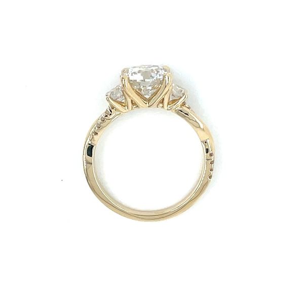 14KY 3-Round Lab Diamond Twist Engagement Ring with 2.01 Ct Round Image 5 Franzetti Jewelers Austin, TX