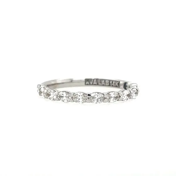 14KW East-to-West Set 0.55 CTW Oval Lab Grown Diamond Band Franzetti Jewelers Austin, TX