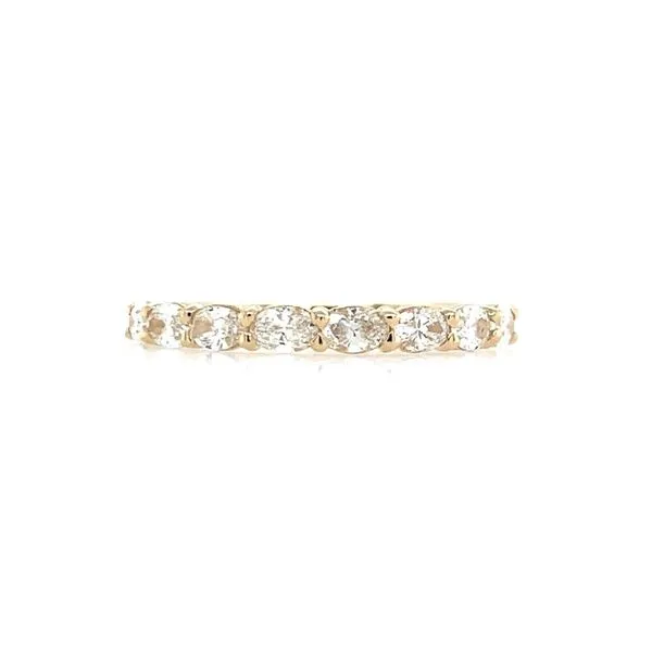 14KY East-to-West Set 0.64 CTW Oval Lab Grown Diamond Band Image 4 Franzetti Jewelers Austin, TX