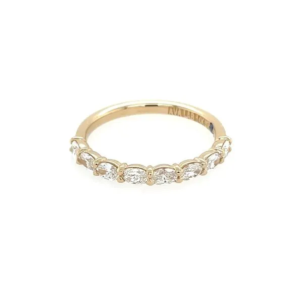 14KY East-to-West Set 0.64 CTW Oval Lab Grown Diamond Band Franzetti Jewelers Austin, TX
