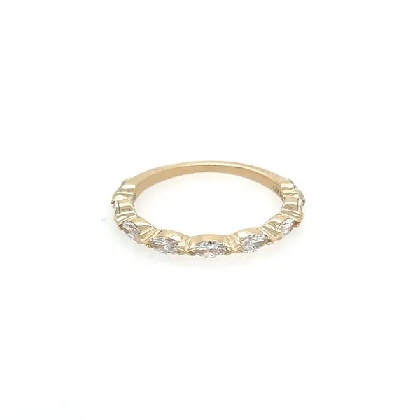 14KY Gold 0.72 CTW Marquise Lab Grown Diamond V-tip Band Image 3 Franzetti Jewelers Austin, TX