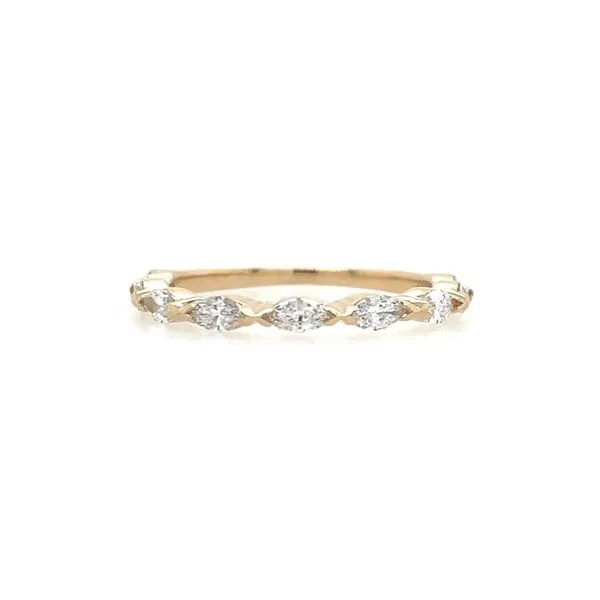 14KY Gold 0.72 CTW Marquise Lab Grown Diamond V-tip Band Franzetti Jewelers Austin, TX
