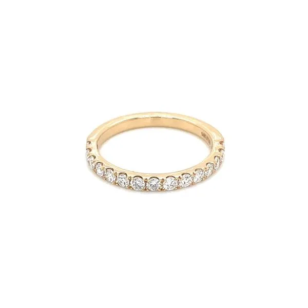 14KY Gold 1/2 Carat Round Lab Grown Diamond Split Prong Halfway Band Image 4 Franzetti Jewelers Austin, TX