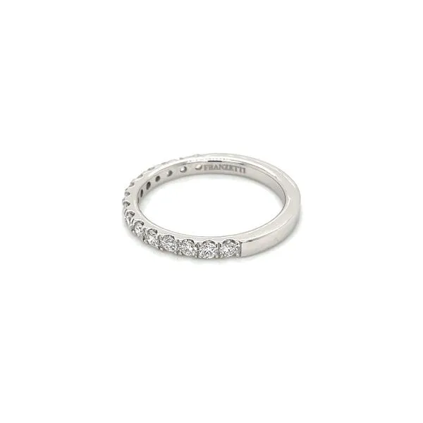14KW Gold 1/2 Carat Round Lab Grown Diamond Split Prong Halfway Band Image 4 Franzetti Jewelers Austin, TX