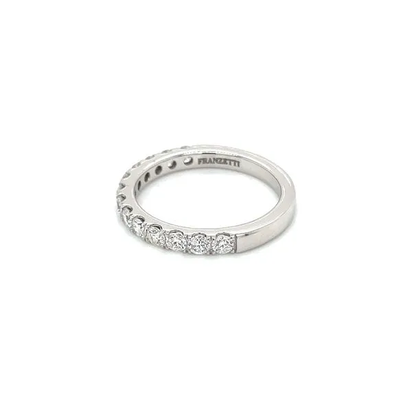 14KW Gold 3/4 Carat Round Lab Grown Diamond Split Prong Halfway Band Image 4 Franzetti Jewelers Austin, TX