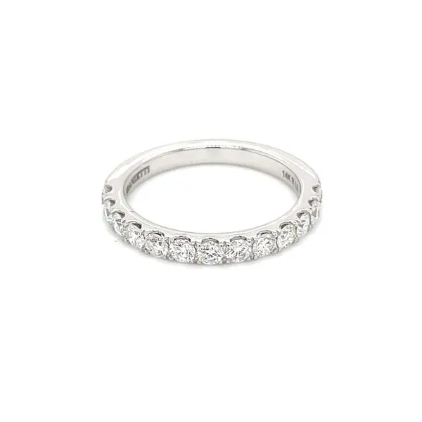 14KW Gold 3/4 Carat Round Lab Grown Diamond Split Prong Halfway Band Image 5 Franzetti Jewelers Austin, TX