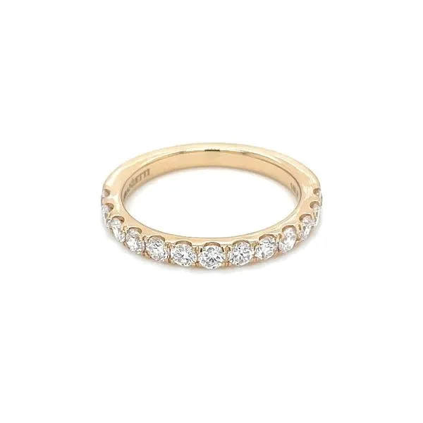 14KY Gold 3/4 Carat Round Lab Grown Diamond Split Prong Halfway Band Image 4 Franzetti Jewelers Austin, TX