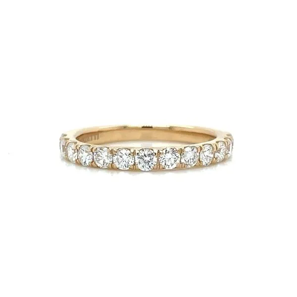 14KY Gold 3/4 Carat Round Lab Grown Diamond Split Prong Halfway Band Franzetti Jewelers Austin, TX