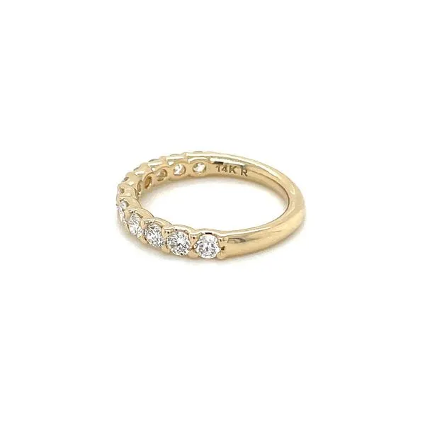 14KY Gold Round Lab Grown Diamond Halfway Band 1.10 CTW Image 4 Franzetti Jewelers Austin, TX