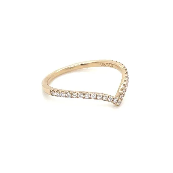 14KY Gold 1/5 CTW Lab Grown Diamond Chevron Band Image 3 Franzetti Jewelers Austin, TX