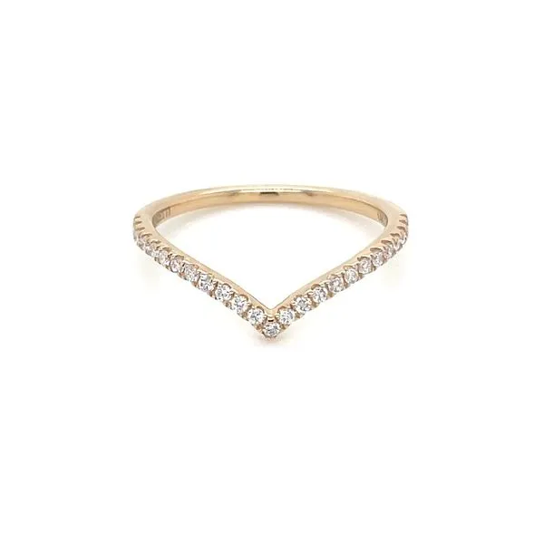 14KY Gold 1/5 CTW Lab Grown Diamond Chevron Band Image 4 Franzetti Jewelers Austin, TX