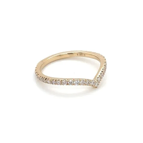 14KY Gold 3/8 CTW Lab Grown Diamond Chevron Band Image 3 Franzetti Jewelers Austin, TX