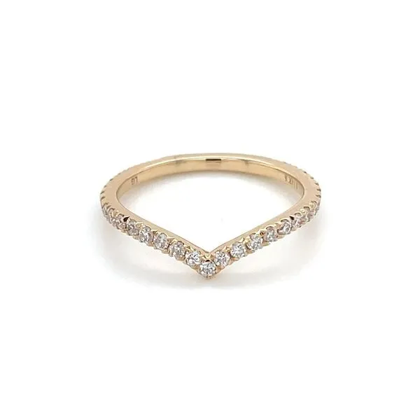 14KY Gold 3/8 CTW Lab Grown Diamond Chevron Band Image 4 Franzetti Jewelers Austin, TX