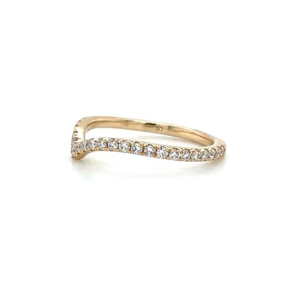 14KY Gold 3/8 CTW Lab Grown Diamond Chevron Band Image 5 Franzetti Jewelers Austin, TX