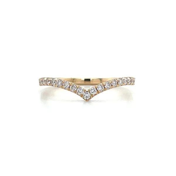 14KY Gold 3/8 CTW Lab Grown Diamond Chevron Band Franzetti Jewelers Austin, TX