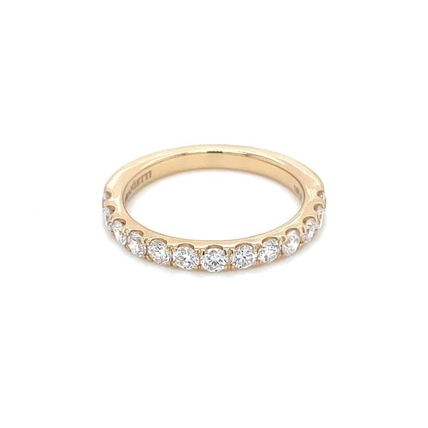 14KY Gold 3/4 Carat Round Lab Grown Diamond Split Prong Halfway Band Image 4 Franzetti Jewelers Austin, TX