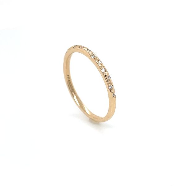 14KY Gold 1.7 mm Wedding Band with Scattered Diamonds Image 5 Franzetti Jewelers Austin, TX