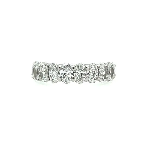14KW 1.96 CTW Oval Lab Grown Diamond Halfway Band Image 4 Franzetti Jewelers Austin, TX