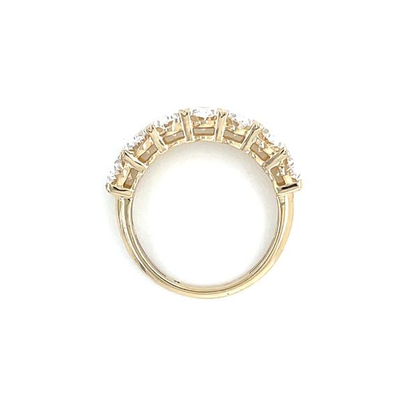 14KY Gold 7 Oval Lab Grown Diamond Halfway Band 3 CTW Image 5 Franzetti Jewelers Austin, TX