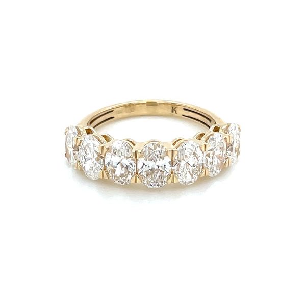 14KY Gold 7 Oval Lab Grown Diamond Halfway Band 3 CTW Franzetti Jewelers Austin, TX