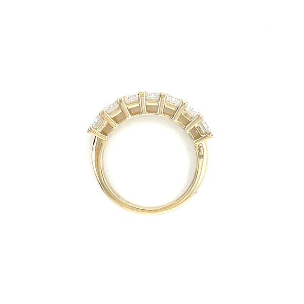 14KY Gold 7 Emerlad Cut Lab Grown Diamond Halfway Band 3 CTW Image 5 Franzetti Jewelers Austin, TX
