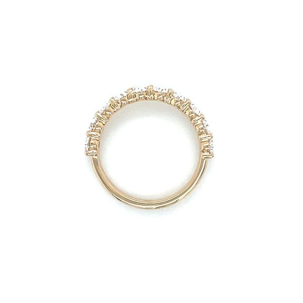 14KY Gold 2 CTW Oval Lab Grown Diamond Halfway Band Image 5 Franzetti Jewelers Austin, TX