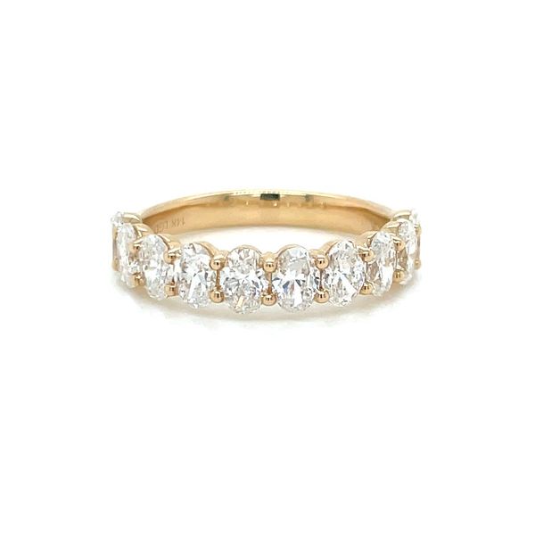 14KY Gold 2 CTW Oval Lab Grown Diamond Halfway Band Franzetti Jewelers Austin, TX