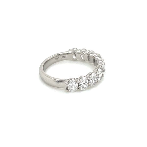Platinum 2 CTW Oval Lab Grown Diamond Halfway Band Image 4 Franzetti Jewelers Austin, TX