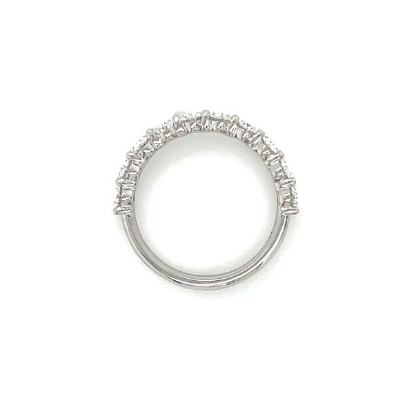 Platinum 2 CTW Oval Lab Grown Diamond Halfway Band Image 5 Franzetti Jewelers Austin, TX