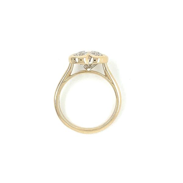 14KY Gold Ring with Bezel Set Heart Shape Lab Diamond Image 5 Franzetti Jewelers Austin, TX