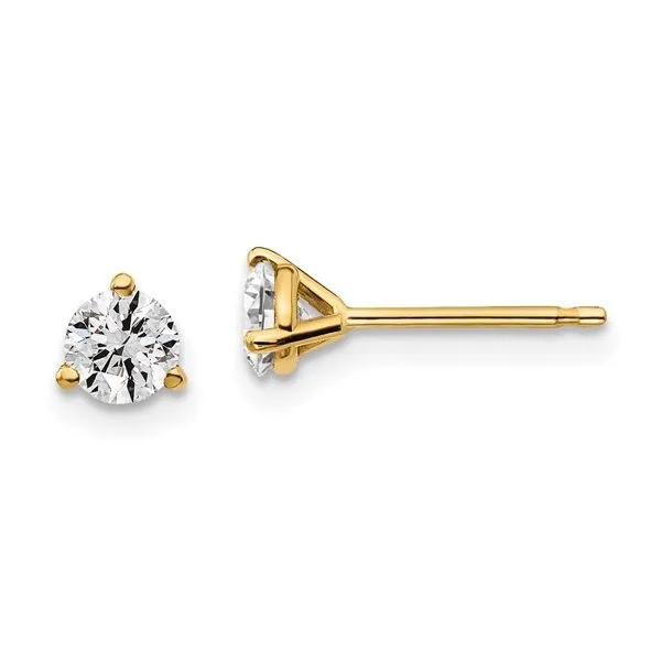 14KY Gold 1/2 CTW GH VS2-SI1 Lab Grown Diamond 3 Prong Studs Image 5 Franzetti Jewelers Austin, TX