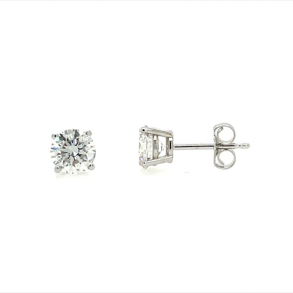 14KW Gold 1.02 CTW Lab Grown Diamond 4 Prong Studs Franzetti Jewelers Austin, TX