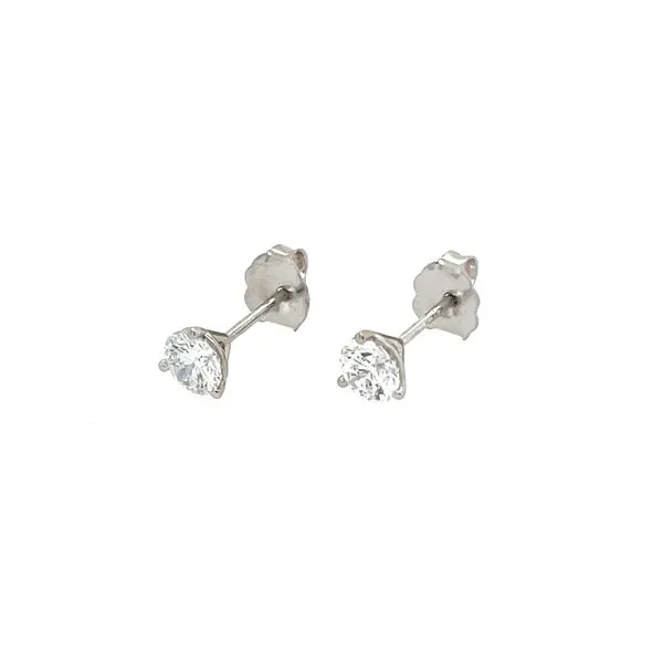 14KW Gold 0.70 CTW EF VS1-VS2 Lab Grown Diamond 3 Prong Studs Image 4 Franzetti Jewelers Austin, TX