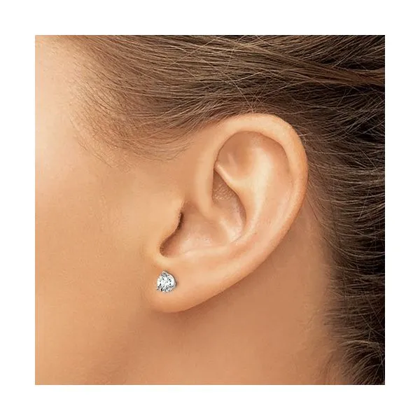 14KW Gold 1.16 CTW Lab Grown Diamond 3 Prong Studs Image 2 Franzetti Jewelers Austin, TX
