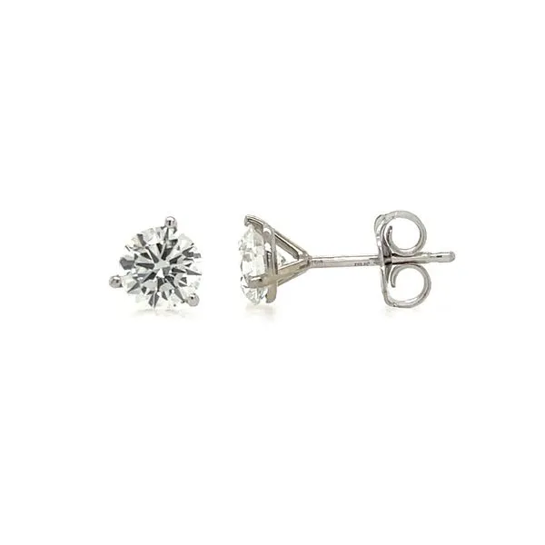 14KW Gold 1.16 CTW Lab Grown Diamond 3 Prong Studs Franzetti Jewelers Austin, TX