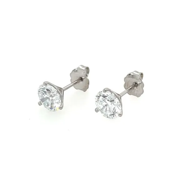 14KW Gold 2.01 CTW Lab Grown Diamond 3 Prong Studs Image 3 Franzetti Jewelers Austin, TX