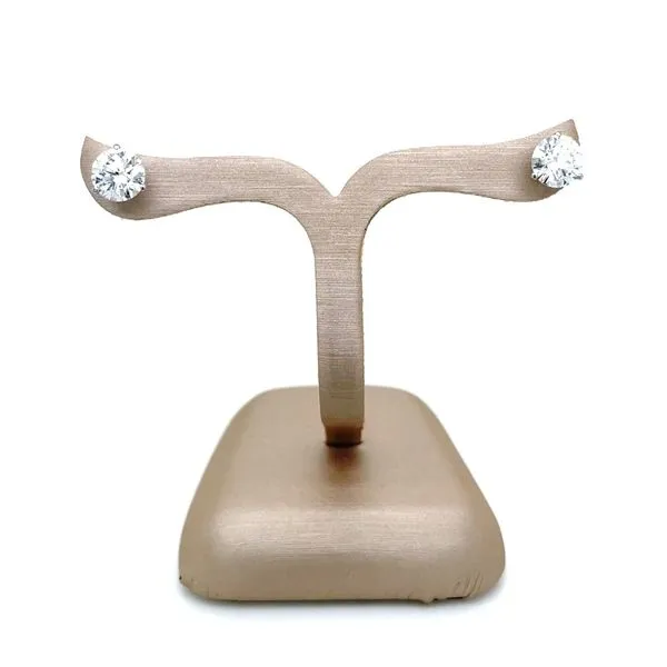14KW Gold 2.01 CTW Lab Grown Diamond 3 Prong Studs Image 4 Franzetti Jewelers Austin, TX