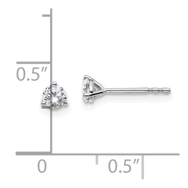 14KW Gold 1/3 CTW F-G VS2-SI1 Lab Grown Diamond 3 Prong Studs Image 5 Franzetti Jewelers Austin, TX