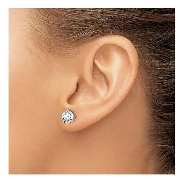 14KW Gold 1.5 CTW DEF VS2-SI1 Lab Grown Diamond 3 Prong Studs Image 2 Franzetti Jewelers Austin, TX