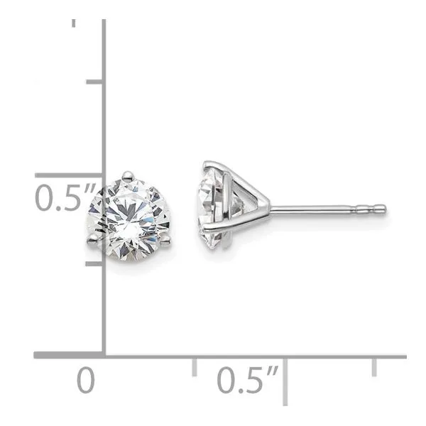 14KW Gold 1.5 CTW DEF VS2-SI1 Lab Grown Diamond 3 Prong Studs Image 5 Franzetti Jewelers Austin, TX