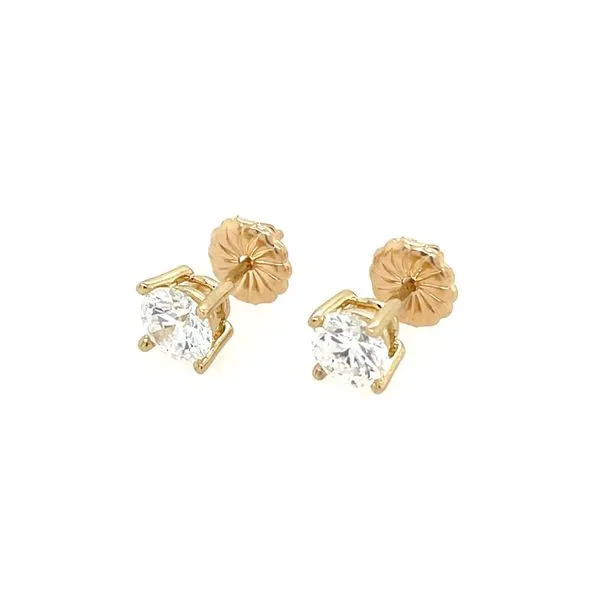 14KY Gold 1.5 CTW DEF VS1-VS2 Lab Grown Diamond 4 Prong Studs Image 4 Franzetti Jewelers Austin, TX
