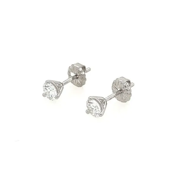 14KW Gold 1/2 CTW D-E-F VS1-VS2 Lab Grown Diamond 3 Prong Studs Image 4 Franzetti Jewelers Austin, TX