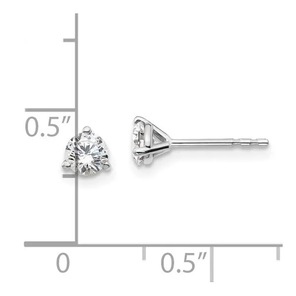 14KW Gold 1/2 CTW D-E-F VS1-VS2 Lab Grown Diamond 3 Prong Studs Image 5 Franzetti Jewelers Austin, TX