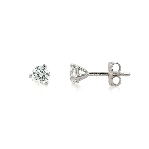 14KW Gold 1/2 CTW D-E-F VS1-VS2 Lab Grown Diamond 3 Prong Studs Franzetti Jewelers Austin, TX