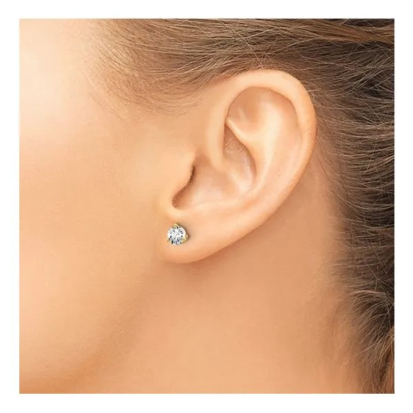 14KY Gold 3/4 CTW D-E-F VS1-VS2 Lab Grown Diamond 3 Prong Studs Image 2 Franzetti Jewelers Austin, TX