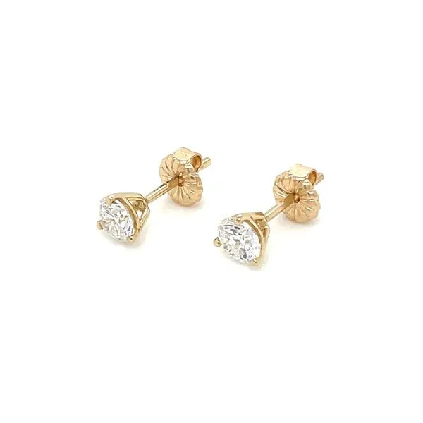 14KY Gold 3/4 CTW D-E-F VS1-VS2 Lab Grown Diamond 3 Prong Studs Image 4 Franzetti Jewelers Austin, TX