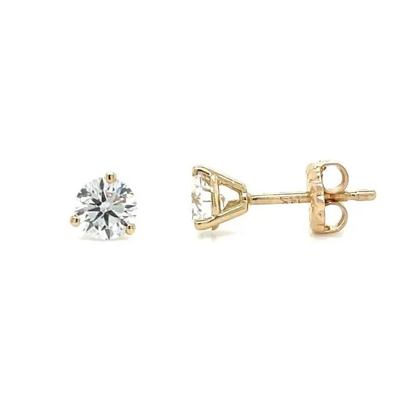 14KY Gold 3/4 CTW D-E-F VS1-VS2 Lab Grown Diamond 3 Prong Studs Franzetti Jewelers Austin, TX