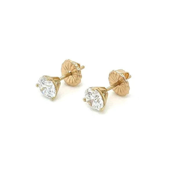 14KY Gold 1.5 CTW D-E-F VS1-VS2 Lab Grown Diamond 3 Prong Studs Image 4 Franzetti Jewelers Austin, TX