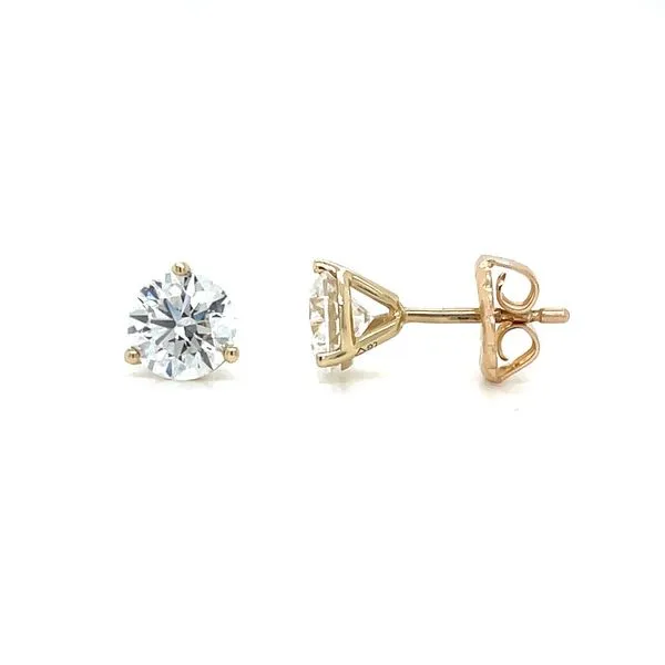 14KY Gold 1.5 CTW D-E-F VS1-VS2 Lab Grown Diamond 3 Prong Studs Franzetti Jewelers Austin, TX