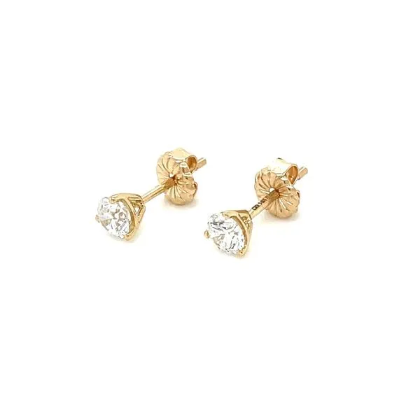 14KY Gold 1/2 CTW D-E-F VS1-VS2 Lab Grown Diamond 3 Prong Studs Image 4 Franzetti Jewelers Austin, TX